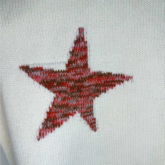 Rails Zoey Intarsia Star Cotton & Cashmere Sweater Ivory Rainbow Size M, NWOT - Picture 5 of 16